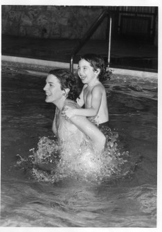 Mom and me in pool